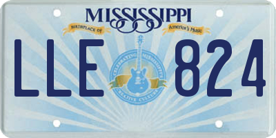 MS license plate LLE824