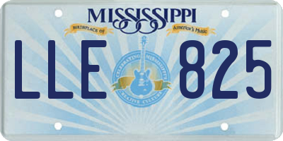 MS license plate LLE825