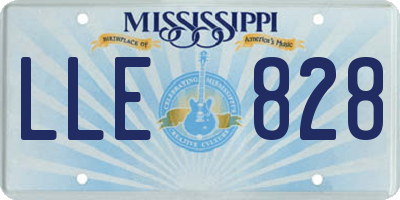 MS license plate LLE828