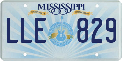 MS license plate LLE829