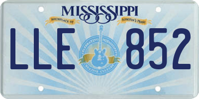 MS license plate LLE852