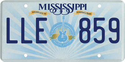 MS license plate LLE859