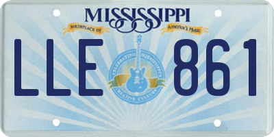 MS license plate LLE861