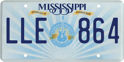 MS license plate LLE864