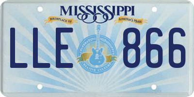 MS license plate LLE866