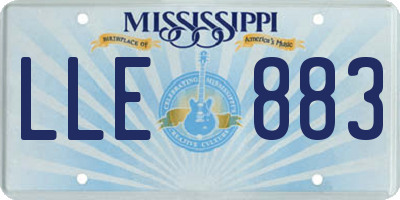MS license plate LLE883