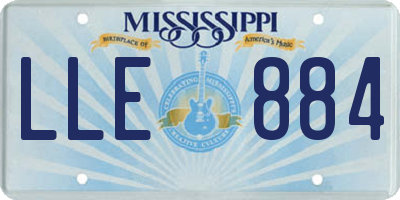 MS license plate LLE884