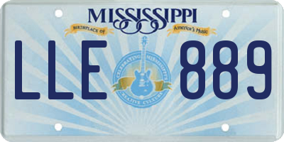 MS license plate LLE889