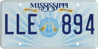 MS license plate LLE894