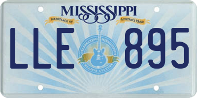 MS license plate LLE895