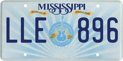 MS license plate LLE896