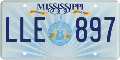 MS license plate LLE897
