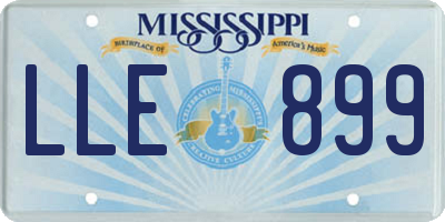 MS license plate LLE899