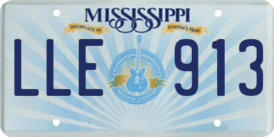 MS license plate LLE913
