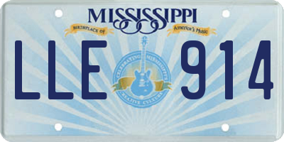 MS license plate LLE914
