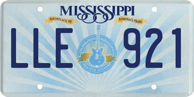 MS license plate LLE921