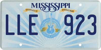 MS license plate LLE923