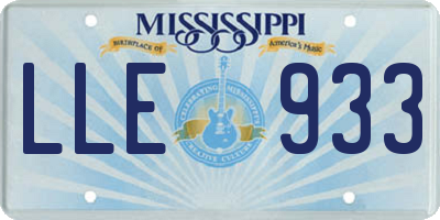 MS license plate LLE933