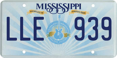 MS license plate LLE939