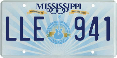 MS license plate LLE941