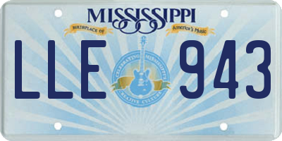 MS license plate LLE943