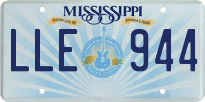 MS license plate LLE944