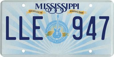 MS license plate LLE947