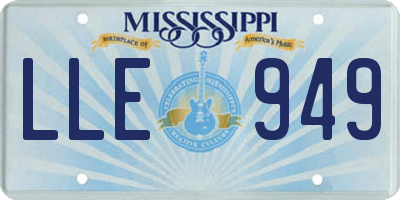 MS license plate LLE949