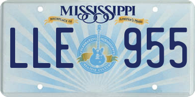 MS license plate LLE955