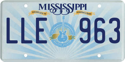 MS license plate LLE963