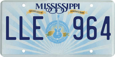 MS license plate LLE964