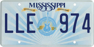 MS license plate LLE974
