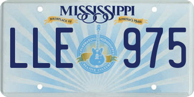 MS license plate LLE975