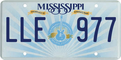 MS license plate LLE977