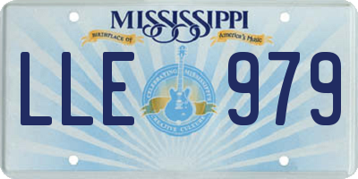 MS license plate LLE979
