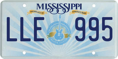 MS license plate LLE995