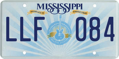 MS license plate LLF084