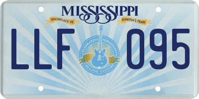 MS license plate LLF095