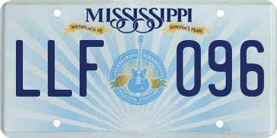 MS license plate LLF096