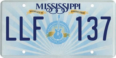 MS license plate LLF137