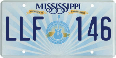 MS license plate LLF146