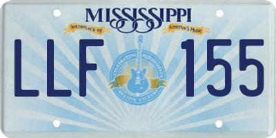 MS license plate LLF155