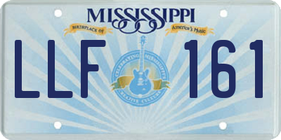 MS license plate LLF161