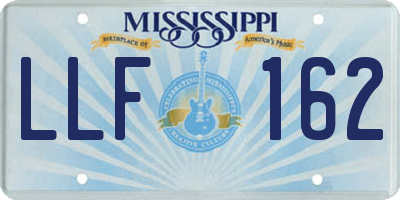 MS license plate LLF162