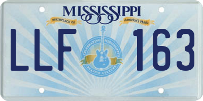 MS license plate LLF163