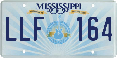 MS license plate LLF164