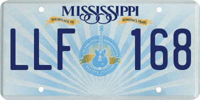 MS license plate LLF168