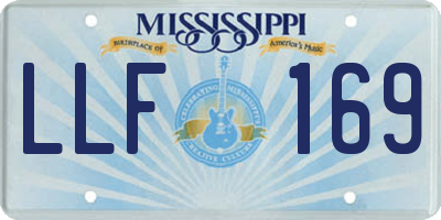 MS license plate LLF169