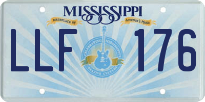 MS license plate LLF176