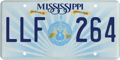 MS license plate LLF264